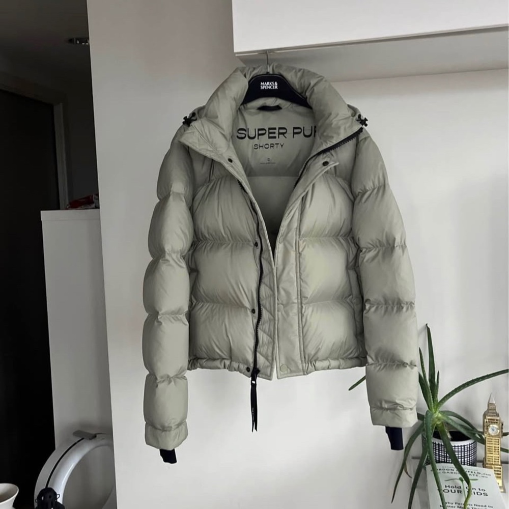 Aritzia The Super Puff Shorty Sage Green Puffer Jacket Size XS - Picture 4 of 8